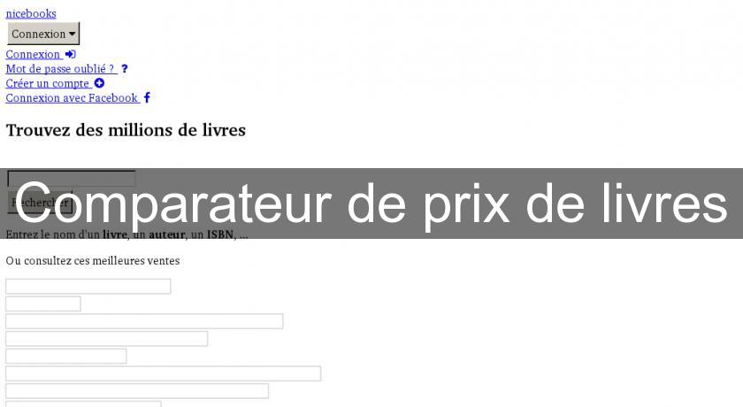 Comparateur de prix de livres Comparateur de prix de livres