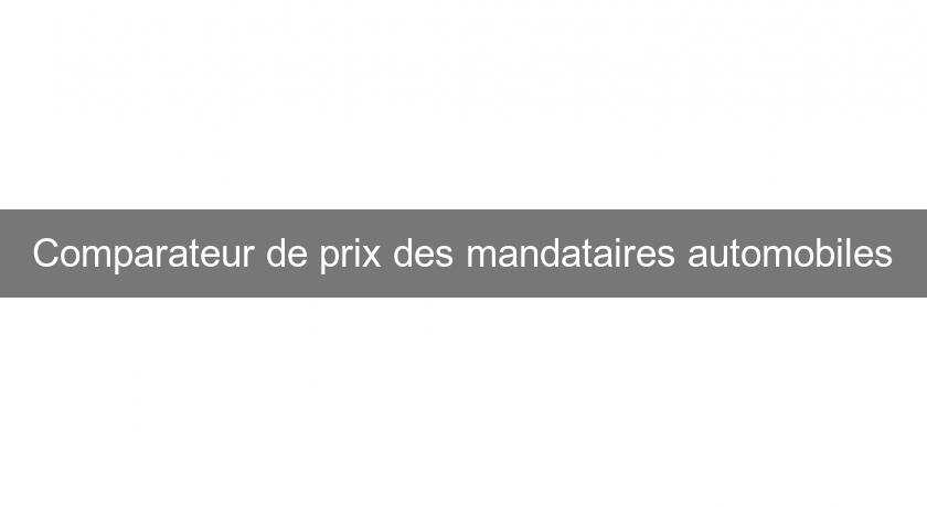 Comparateur de prix des mandataires automobiles Comparateur de prix des mandataires automobiles