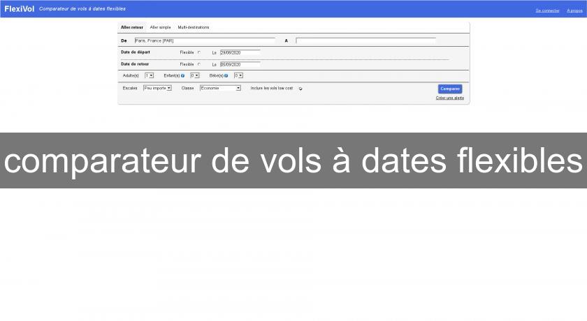 comparateur de vols à dates flexibles