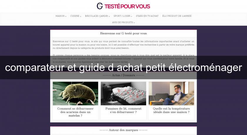 comparateur et guide d'achat petit électroménager