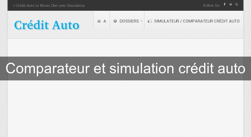 Comparateur et simulation crédit auto Comparateur et simulation crédit auto