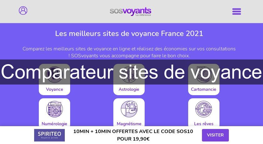 Comparateur sites de voyance Comparateur sites de voyance
