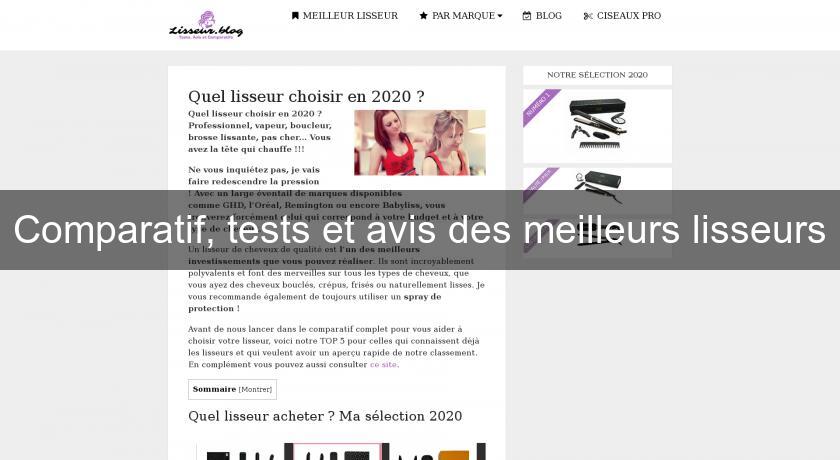 Comparatif, tests et avis des meilleurs lisseurs