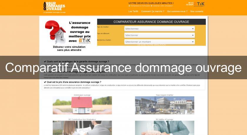 Comparatif Assurance dommage ouvrage