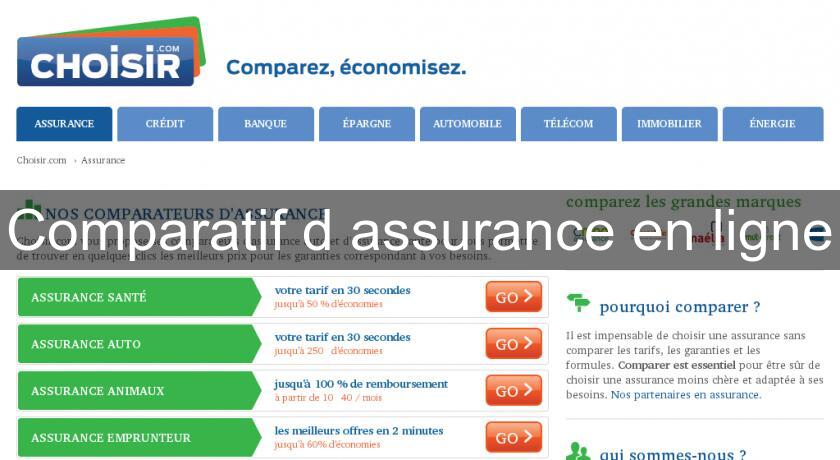 Comparatif d'assurance en ligne Comparatif d'assurance en ligne