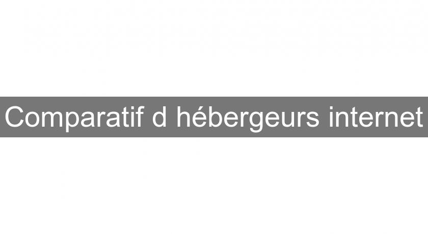 Comparatif d'hébergeurs internet Comparatif d'hébergeurs internet