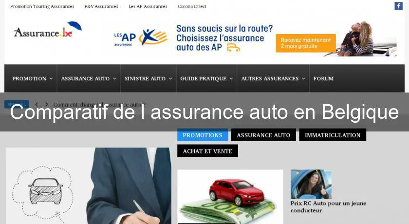 Comparatif de l'assurance auto en Belgique