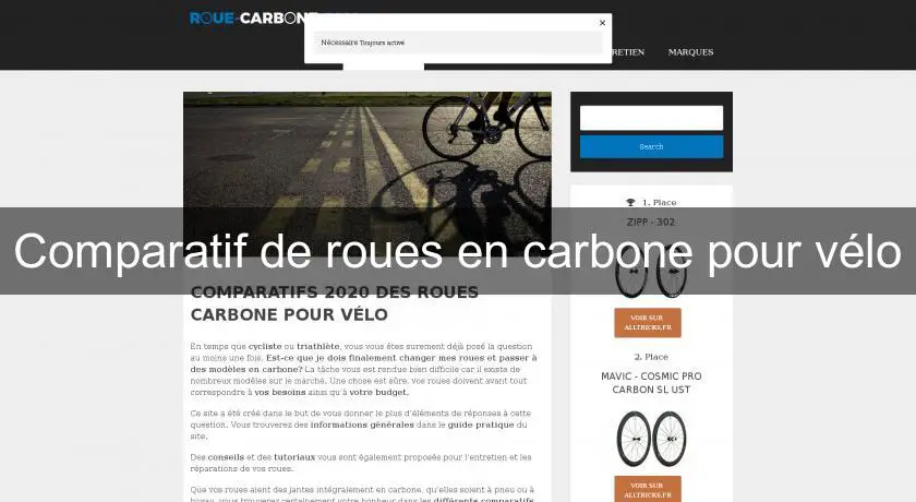 Comparatif de roues en carbone pour vélo