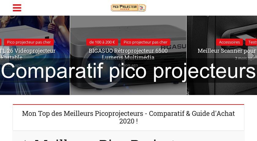 Comparatif pico projecteurs Comparatif pico projecteurs