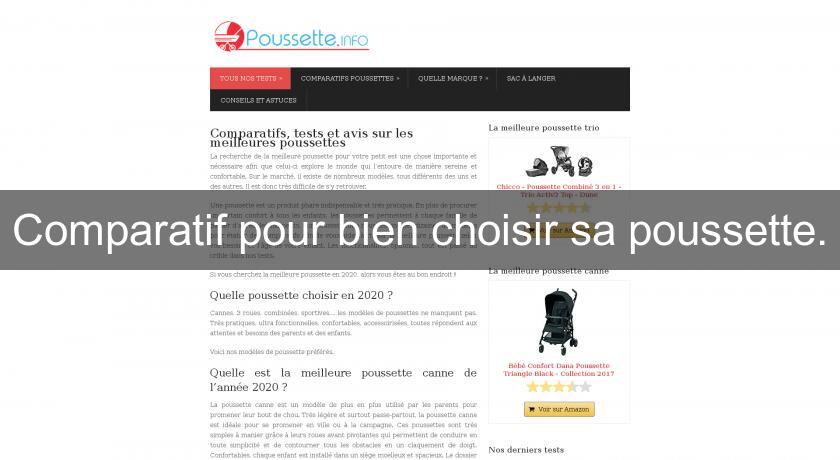 Comparatif pour bien choisir sa poussette.