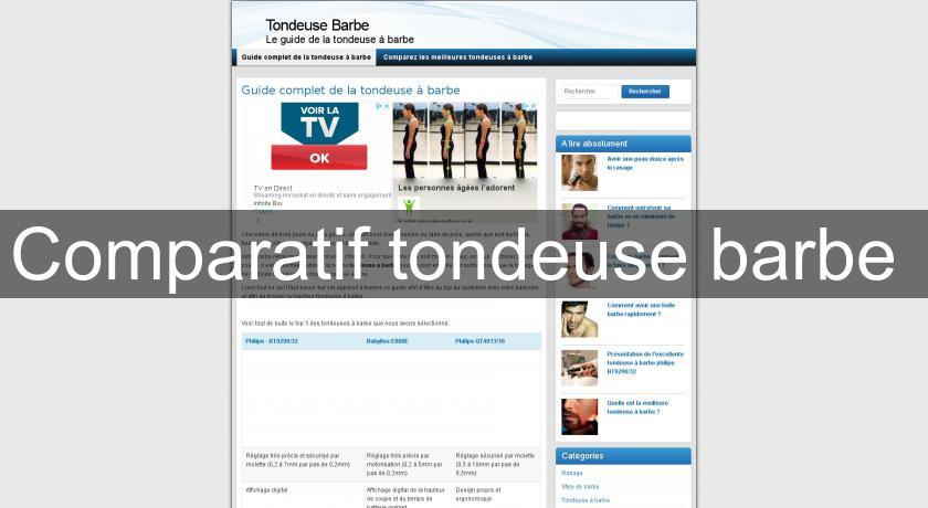 Comparatif tondeuse barbe Comparatif tondeuse barbe