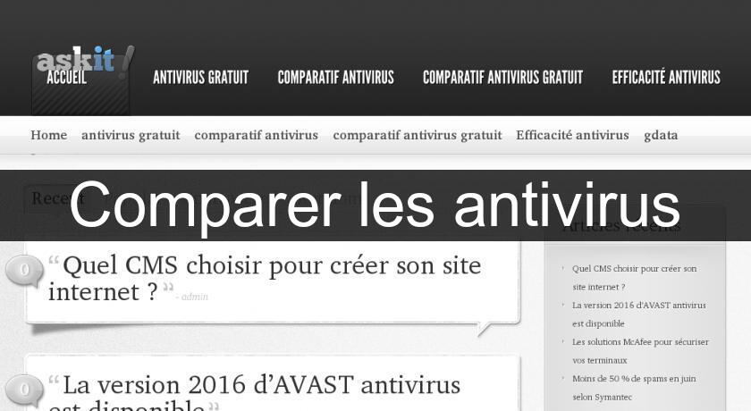 Comparer les antivirus Comparer les antivirus