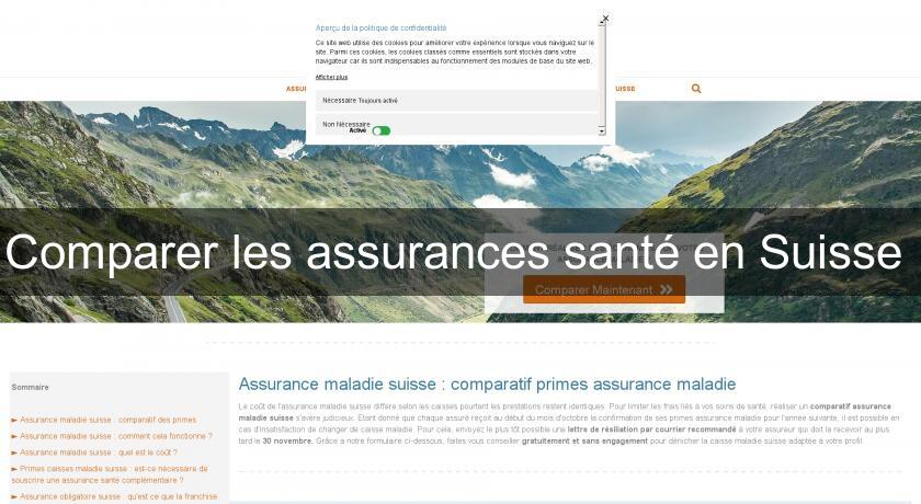 Comparer les assurances santé en Suisse Comparer les assurances santé en Suisse