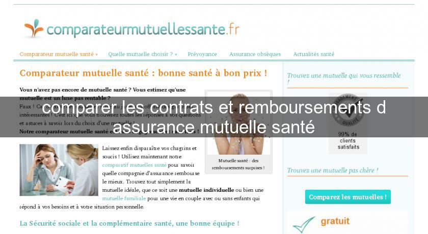 comparer les contrats et remboursements d'assurance mutuelle santé comparer les contrats et remboursements d'assurance mutuelle santé