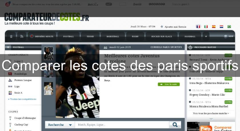 Comparer les cotes des paris sportifs Comparer les cotes des paris sportifs