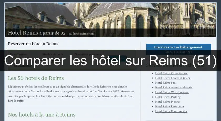 Comparer les hôtel sur Reims (51)