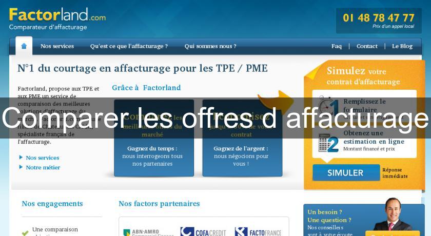 Comparer les offres d'affacturage Comparer les offres d'affacturage
