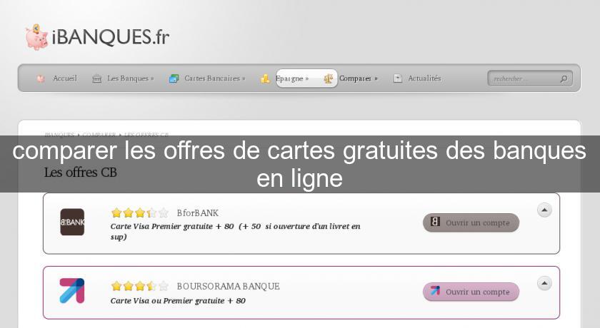 comparer les offres de cartes gratuites des banques en ligne comparer les offres de cartes gratuites des banques en ligne