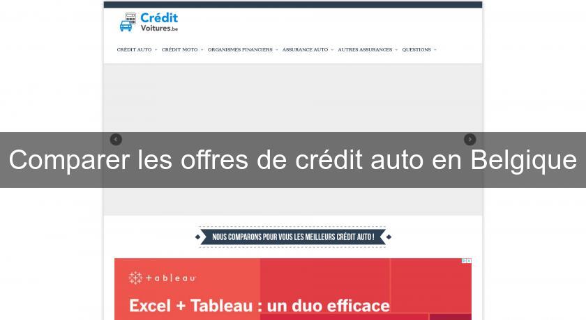 Comparer les offres de crédit auto en Belgique