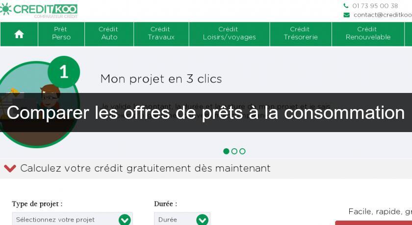Comparer les offres de prêts à la consommation Comparer les offres de prêts à la consommation