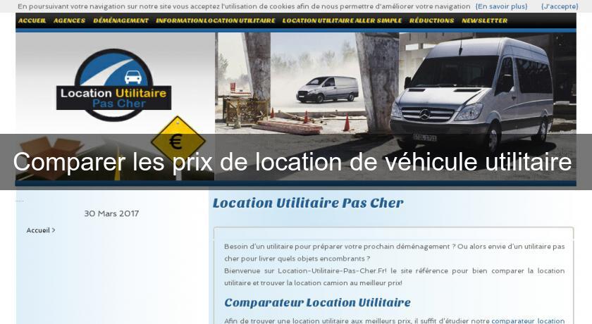 Comparer les prix de location de véhicule utilitaire 