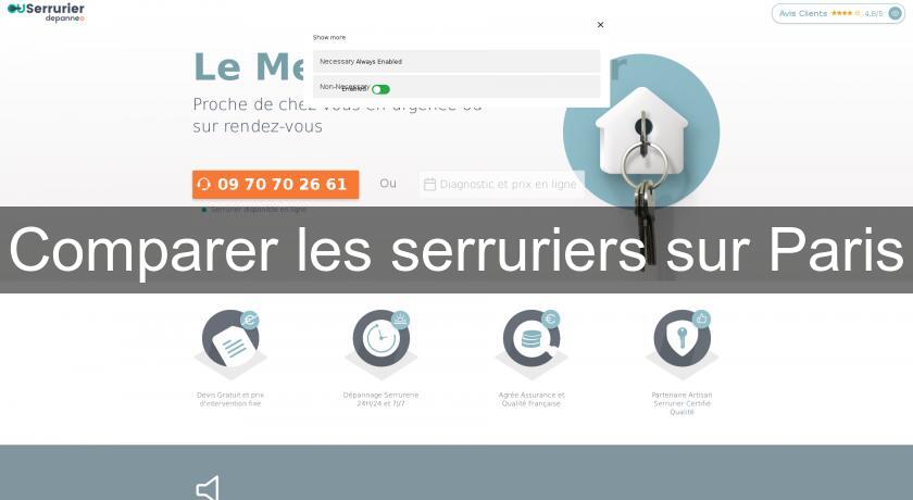 Comparer les serruriers sur Paris Comparer les serruriers sur Paris