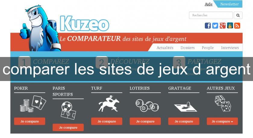 comparer les sites de jeux d'argent