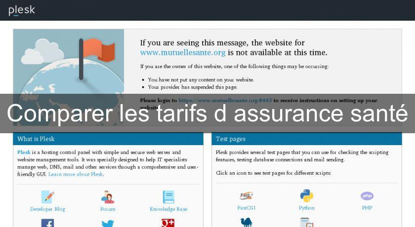 Comparer les tarifs d'assurance santé Comparer les tarifs d'assurance santé