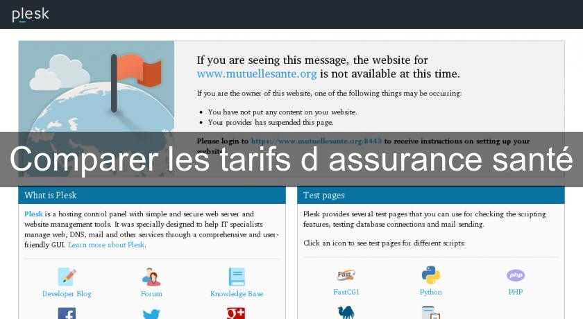 Comparer les tarifs d'assurance santé