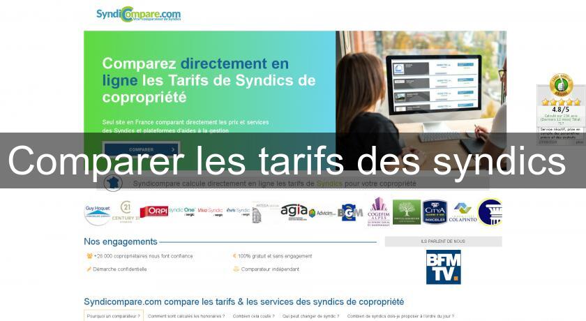 Comparer les tarifs des syndics Comparer les tarifs des syndics
