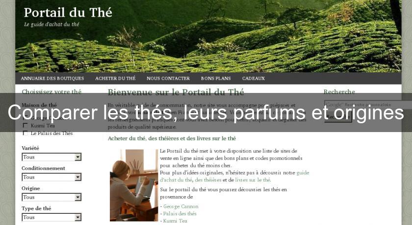 Comparer les thés, leurs parfums et origines Comparer les thés, leurs parfums et origines