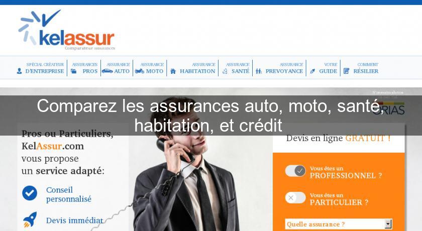 Comparez les assurances auto, moto, santé, habitation, et crédit 