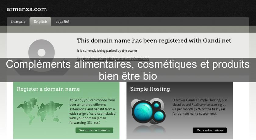 Compléments alimentaires, cosmétiques et produits bien être bio