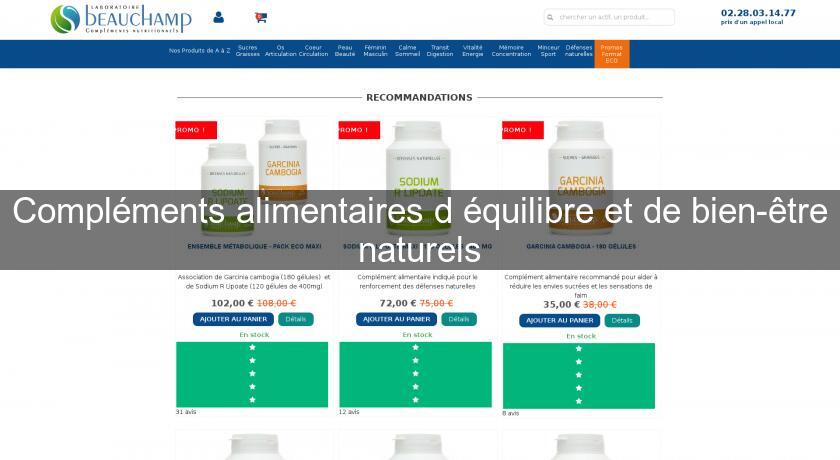 Compléments alimentaires d'équilibre et de bien-être naturels