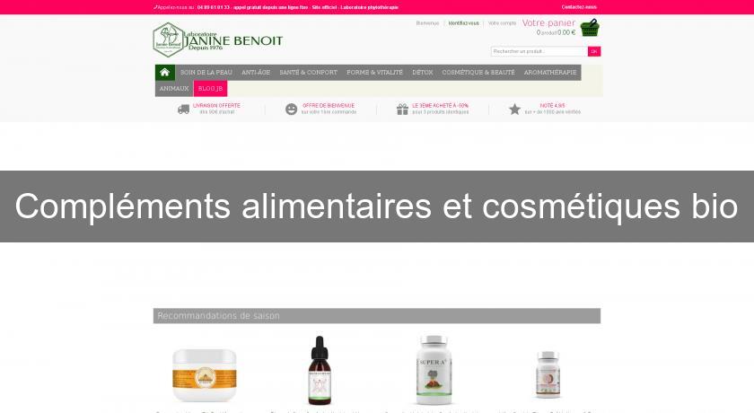 Compléments alimentaires et cosmétiques bio