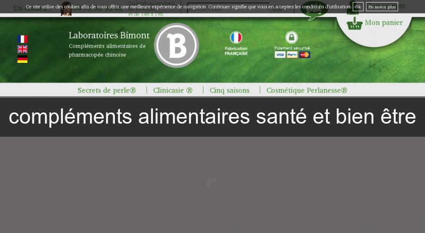 compléments alimentaires santé et bien être