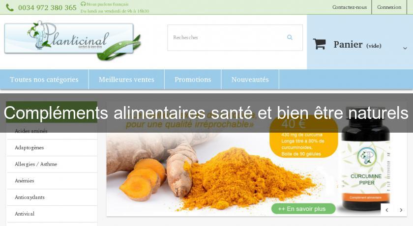 Compléments alimentaires santé et bien être naturels