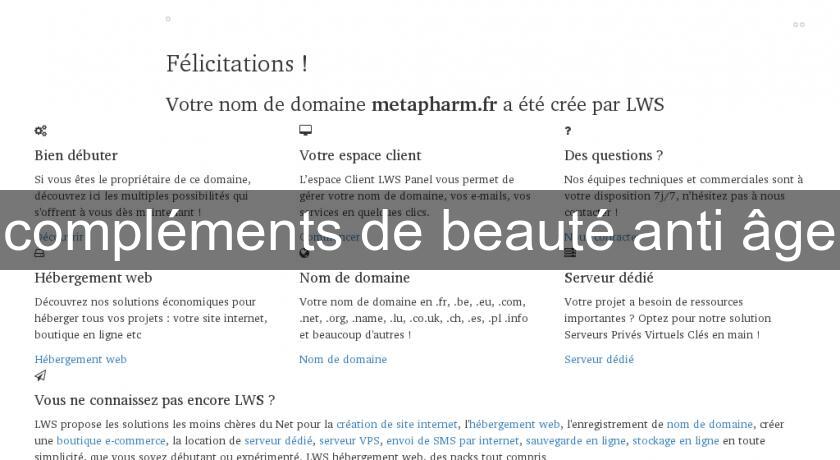 compléments de beauté anti âge compléments de beauté anti âge