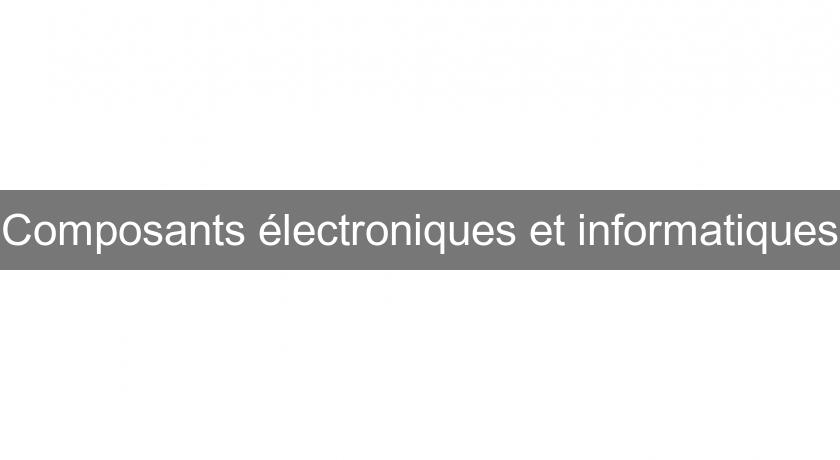 Composants électroniques et informatiques Composants électroniques et informatiques