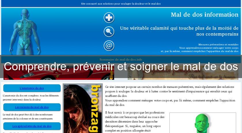 Comprendre, prévenir et soigner le mal de dos Comprendre, prévenir et soigner le mal de dos