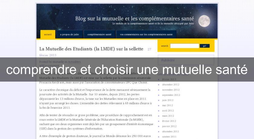 comprendre et choisir une mutuelle santé comprendre et choisir une mutuelle santé