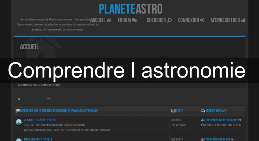 Comprendre l'astronomie Comprendre l'astronomie