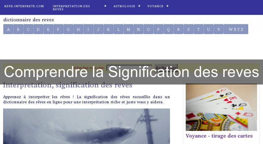 Comprendre la Signification des reves Comprendre la Signification des reves