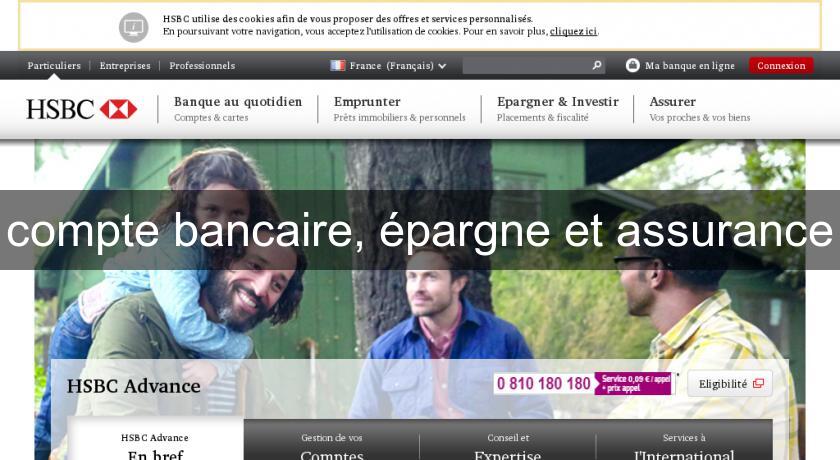 compte bancaire, épargne et assurance