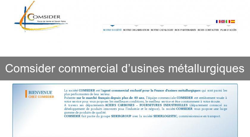 Comsider commercial d’usines métallurgiques Comsider commercial d’usines métallurgiques