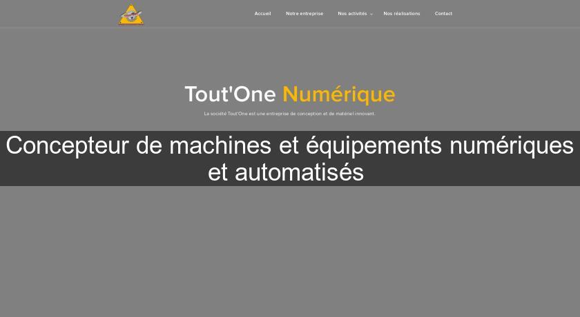 Concepteur de machines et équipements numériques et automatisés 