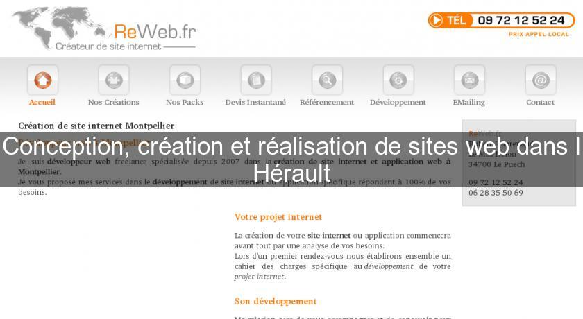 Conception, création et réalisation de sites web dans l'Hérault Conception, création et réalisation de sites web dans l'Hérault