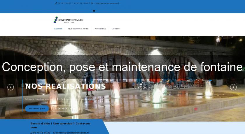 Conception, pose et maintenance de fontaine Conception, pose et maintenance de fontaine