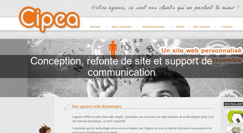 Conception, refonte de site et support de communication