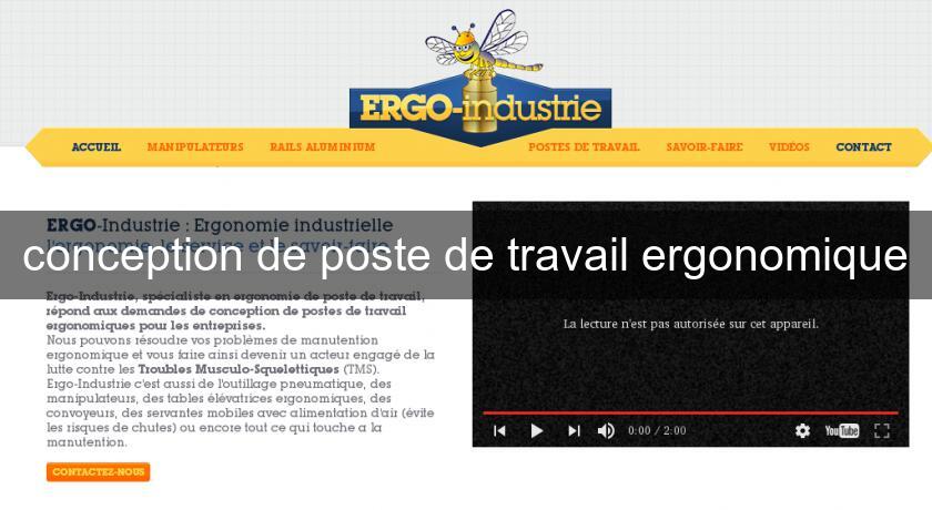conception de poste de travail ergonomique conception de poste de travail ergonomique
